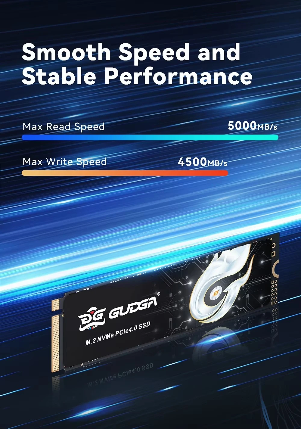 5000mb/s PCIE 4.0 NVme SSD